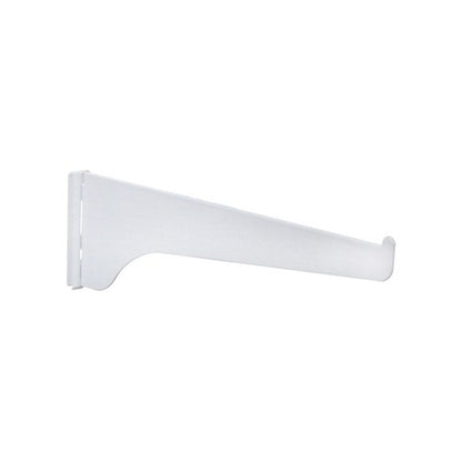 Knape & Vogt White Steel Regular Duty Bracket 16 Ga. 8 in. L 160 lb