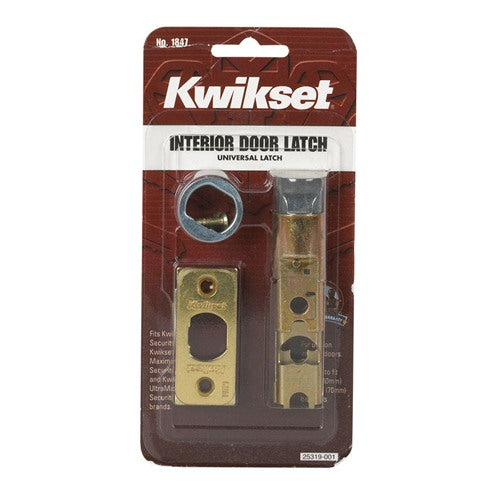 Kwikset Bright Brass Gold Steel Door Latch 1 pk