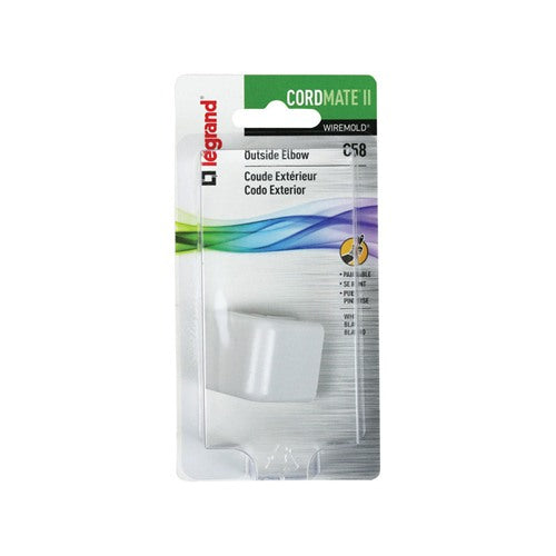 Legrand CordMate 1.13 in. L Electrical Elbow 1 pk