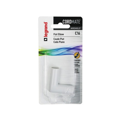 Legrand CordMate 1.63 in. L Flat Elbow 1 pk