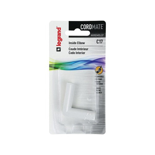 Legrand CordMate 1.63 in. L Inside Elbow 1 pk