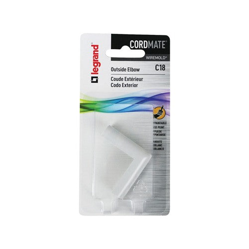 Legrand CordMate 1.63 in. L Outside Elbow 1 pk