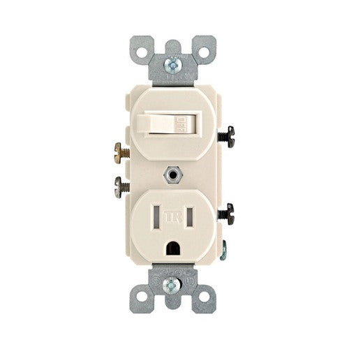 Leviton 15 amps 125 V Duplex Light Almond Combination Switch/Outlet 5-15R 1 pk