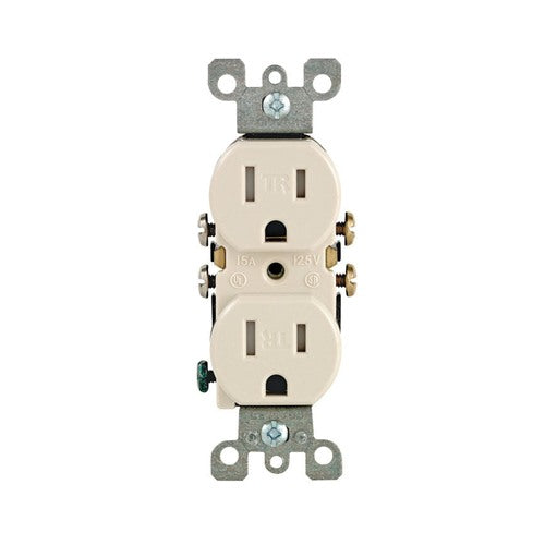 Leviton 15 amps 125 V Duplex Light Almond Outlet 5-15R 10 pk