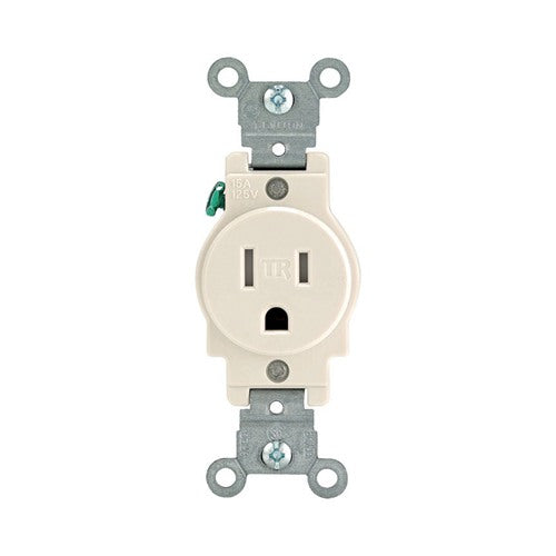Leviton 15 amps 125 V Single Light Almond Tamper Resistant Outlet 5-15R 1 pk