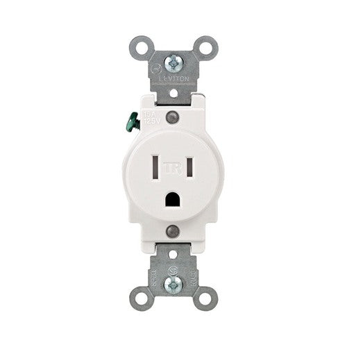 Leviton 15 amps 125 V Single White Tamper Resistant Outlet 5-15R 1 pk