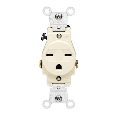Leviton 15 amps 250 V Single Ivory Outlet 6-15R 1 pk