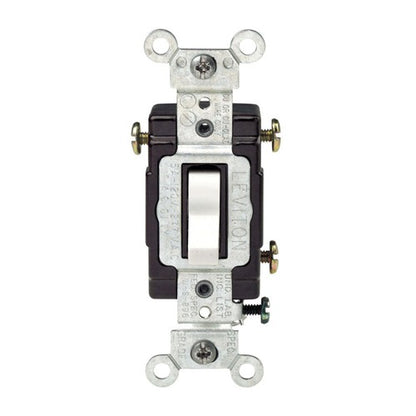 Leviton 15 amps 3-Way Toggle AC Quiet Switch White 1 pk