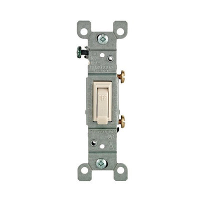 Leviton 15 amps Single Pole Toggle AC Quiet Switch Light Almond 10 pk
