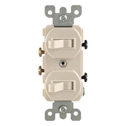 Leviton 15 amps Single Pole Toggle Switch Light Almond 1 pk
