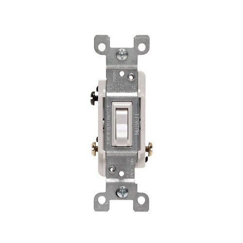 Leviton 15 amps Three Pole Toggle AC Quiet Switch White 1 pk
