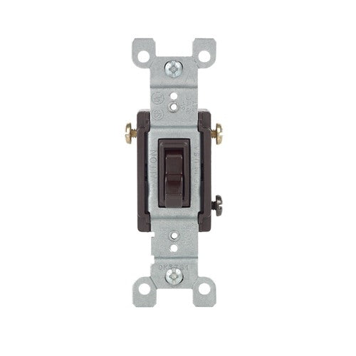 Leviton 15 amps Toggle Switch Brown 1 pk