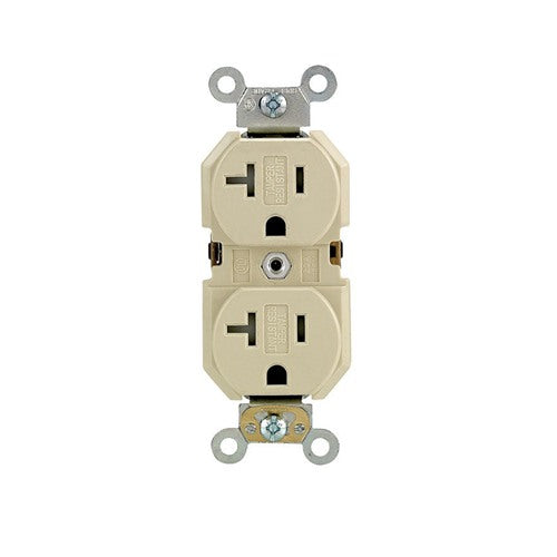 Leviton 20 amps 125 V Duplex Ivory Outlet 5-20R 1 pk