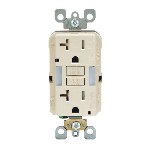 Leviton 20 amps 125 V Duplex Light Almond GFCI Outlet 5-20R 1 pk