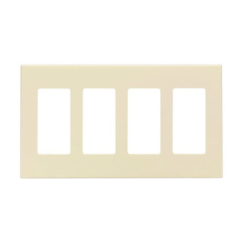 Leviton Almond 4 gang Polycarbonate Decorator Screwless Wall Plate 1 pk