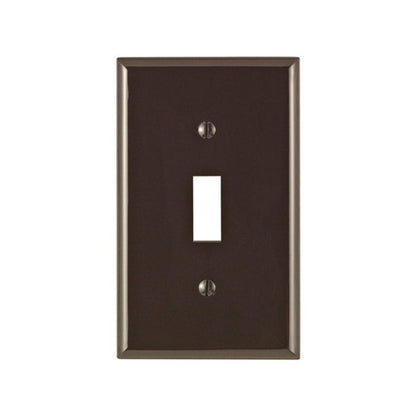 Leviton Brown 1 gang Nylon Toggle Wall Plate 1 pk