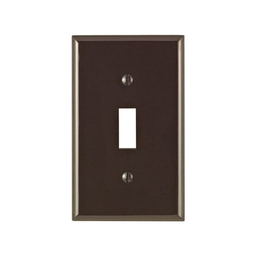 Leviton Brown 1 gang Nylon Toggle Wall Plate 1 pk