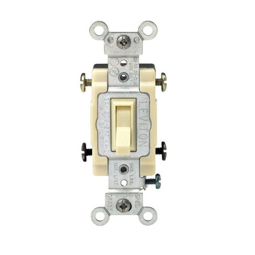 Leviton Commercial 15 amps Toggle Switch Ivory 1 pk