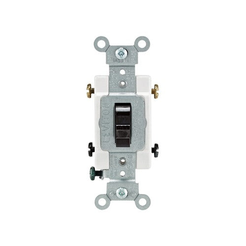 Leviton Commercial 20 amps Toggle Switch Brown 1 pk