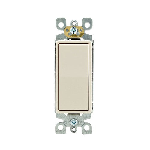 Leviton Decora 15 amps Single Pole Rocker AC Quiet Switch Light Almond 10 pk