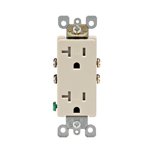 Leviton Decora 20 amps 125 V Duplex Light Almond Tamper Resistant Outlet 5-20R 1 pk