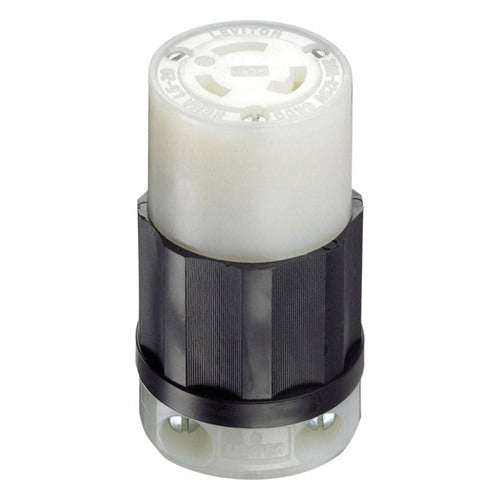 Leviton Industrial Nylon Grounding Locking Connector L5-20R 16-10 AWG 2 Pole 3 Wire