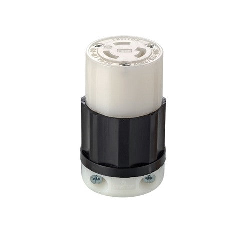Leviton Industrial Nylon Non-Grounding Locking Connector L10-20R 16-10 AWG 3 Pole 3 Wire