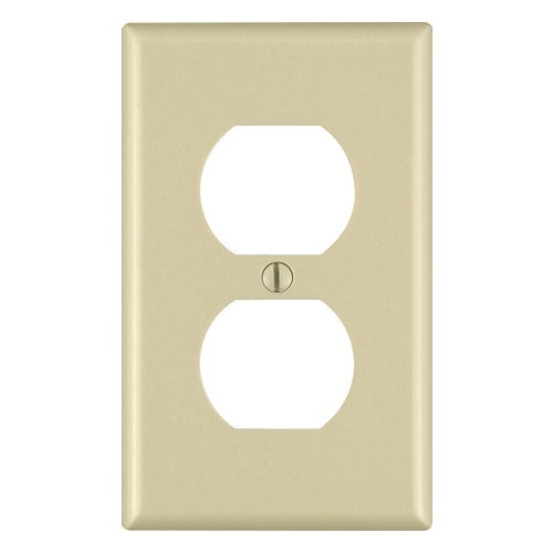 Leviton Ivory 1 gang Thermoset Plastic Duplex Wall Plate 10 pk
