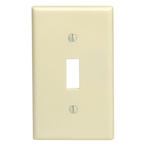 Leviton Ivory 1 gang Thermoset Plastic Toggle Wall Plate 10 pc