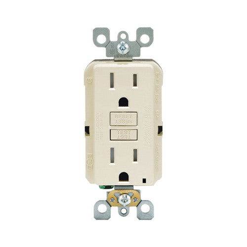 Leviton SmartlockPro 15 amps 125 V Duplex Light Almond GFCI Outlet 5-15R 1 pk