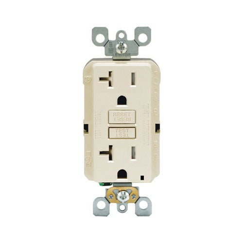Leviton SmartlockPro 20 amps 125 V Duplex Light Almond GFCI Outlet 5-20R 1 pk