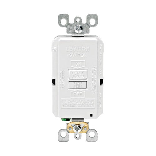 Leviton SmartlockPro 20 amps 125 V Duplex White GFCI Outlet 5-20R 1 pk