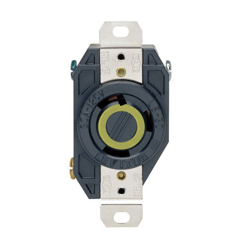 Leviton V-0-MAX 30 amps 125 V Single Black Locking Receptacle L5-30R 1 pk