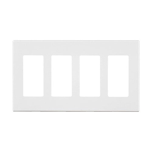 Leviton White 4 gang Polycarbonate Decorator Screwless Wall Plate 1 pk