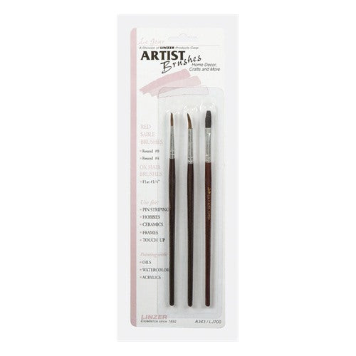 Linzer 1-1/4 in. Assorted Artist Paint Brush Set