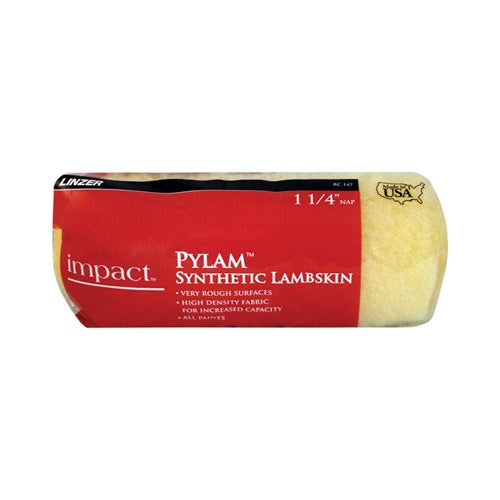 Linzer Impact Pylam Synthetic Lambskin 9 in. W X 1-1/4 in. Regular Paint Roller Cover 1 pk