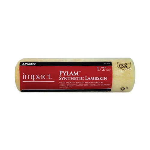 Linzer Impact Pylam Synthetic Lambskin 9 in. W X 1/2 in. Regular Paint Roller Cover 1 pk