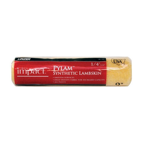 Linzer Impact Pylam Synthetic Lambskin 9 in. W X 1/4 in. Regular Paint Roller Cover 1 pk
