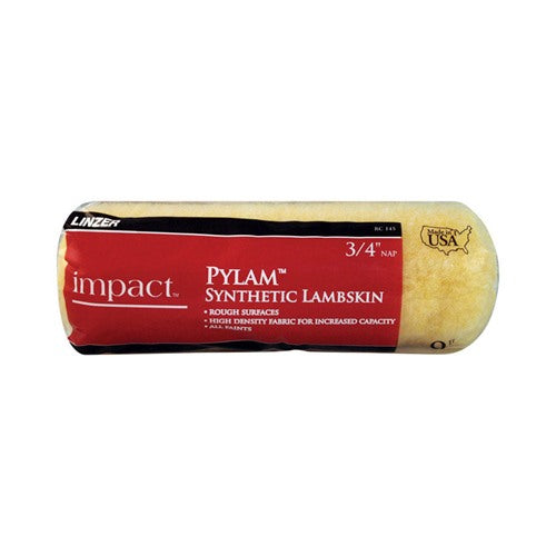 Linzer Impact Pylam Synthetic Lambskin 9 in. W X 3/4 in. Regular Paint Roller Cover 1 pk