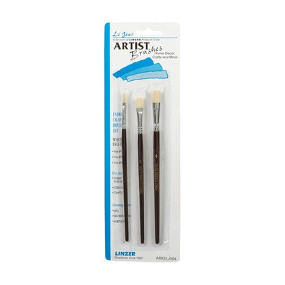 Linzer No. 0/2/4 Flat Artist Paint Brush Set