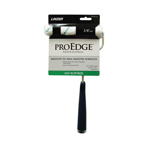 Linzer Pro Edge 6 in. W Mini Paint Roller Frame and Cover Threaded End — Microfiber