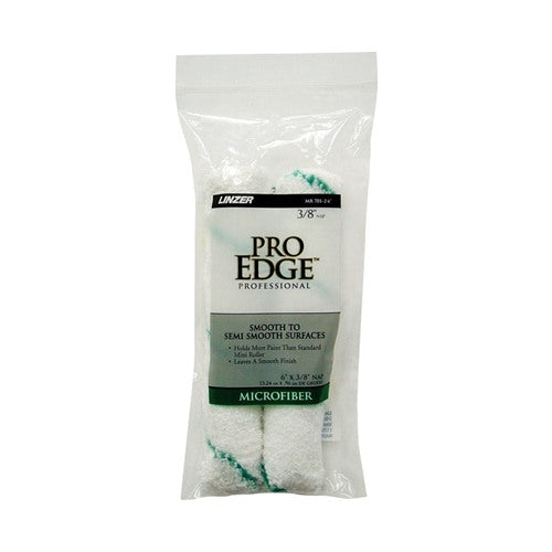 Linzer Pro Edge Microfiber 6 in. W X 3/8 in. Mini Paint Roller Cover 2 pk