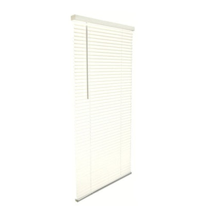 Living Accents Vinyl 1 in. Blinds 27 in. W X 64 in. H Alabaster Cordless