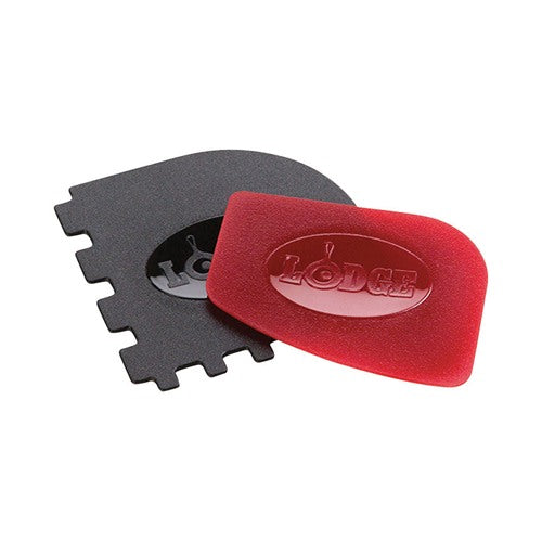 Lodge Black/Red Polycarbonate Scraper Combo Set
