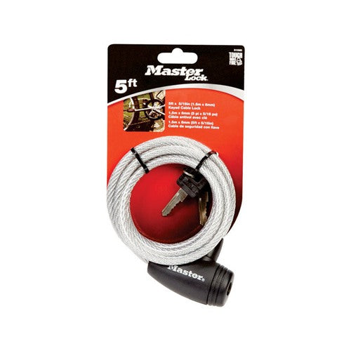 Master Lock 5/16 in. D X 60 in. L Vinyl Coated Steel Locking Cable