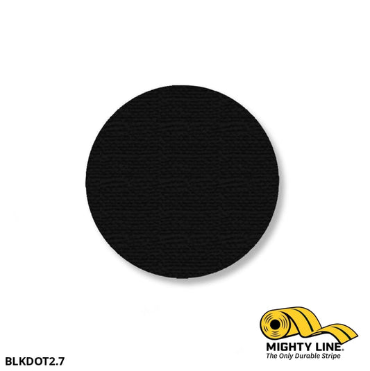 Mighty Line Tape 2.7” Black Floor Tape Dots – Pack of 100