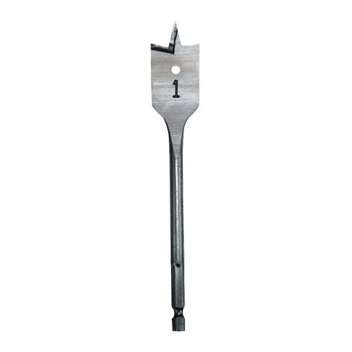 Milwaukee 1-1/8 in. X 6 in. L Heat-Treated Steel Flat Boring Bit Quick-Change Hex Shank 1 pc