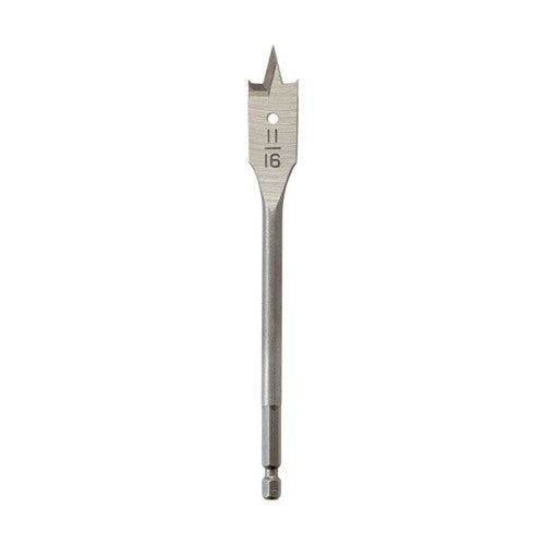 Milwaukee 11/16 in. D X 6 in. L Flat Boring Auger Bit Carbon Steel 1 pc