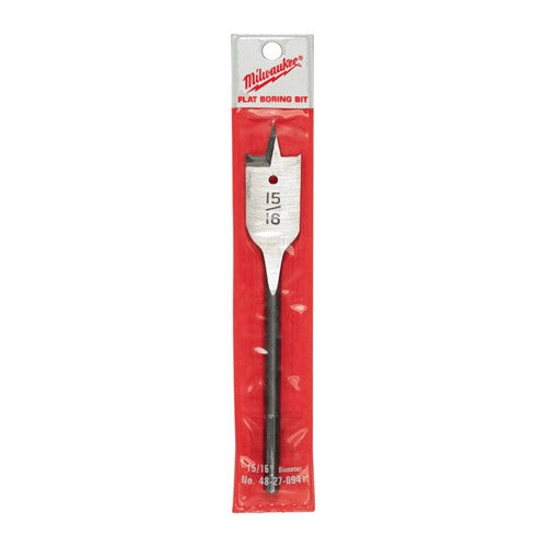 Milwaukee 15/16 in. D X 6 in. L Flat Boring Auger Bit Carbon Steel 1 pc