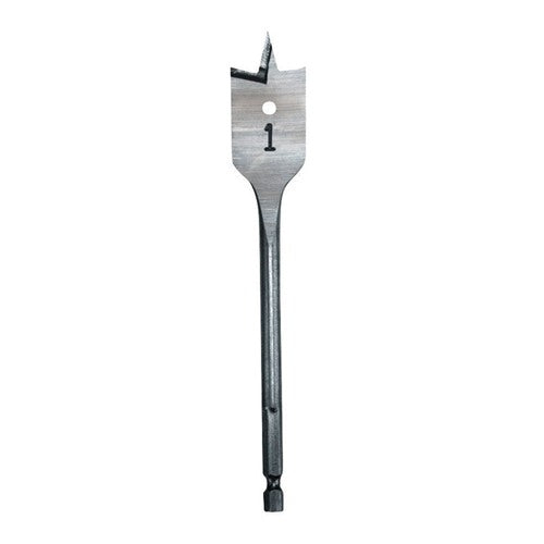 Milwaukee 3/4 in. X 6 in. L Heat-Treated Steel Flat Boring Bit Quick-Change Hex Shank 1 pc